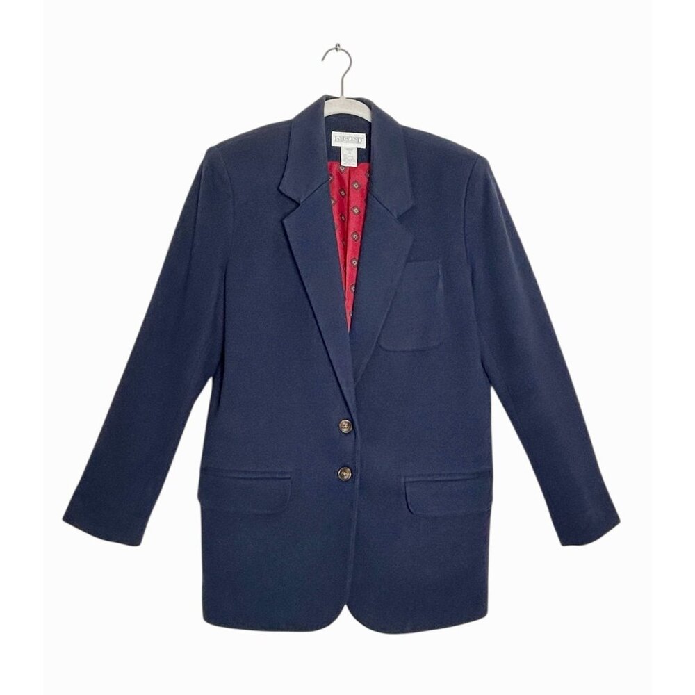 Lands' End Vintage Women's Cotton Blazer in Blue / Red - Sz S